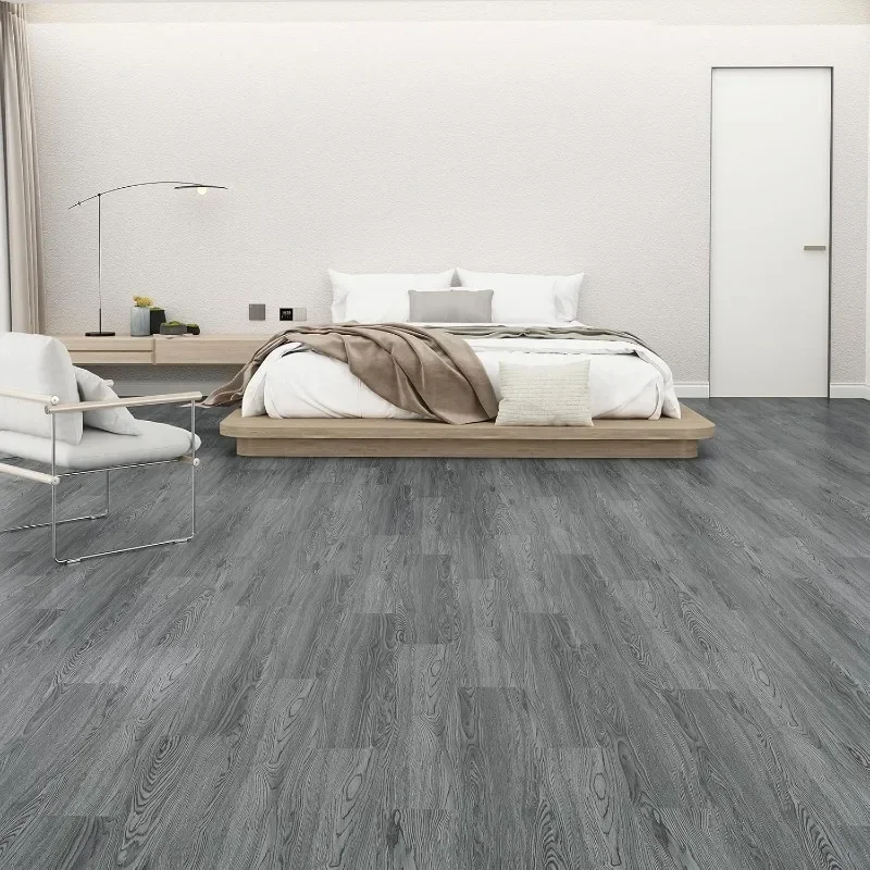 Peel & Stick Vinyl Planks 6x36 Inch, 36-Pack Waterproof Flooring for Kitchen, Bathroom & Home DIY