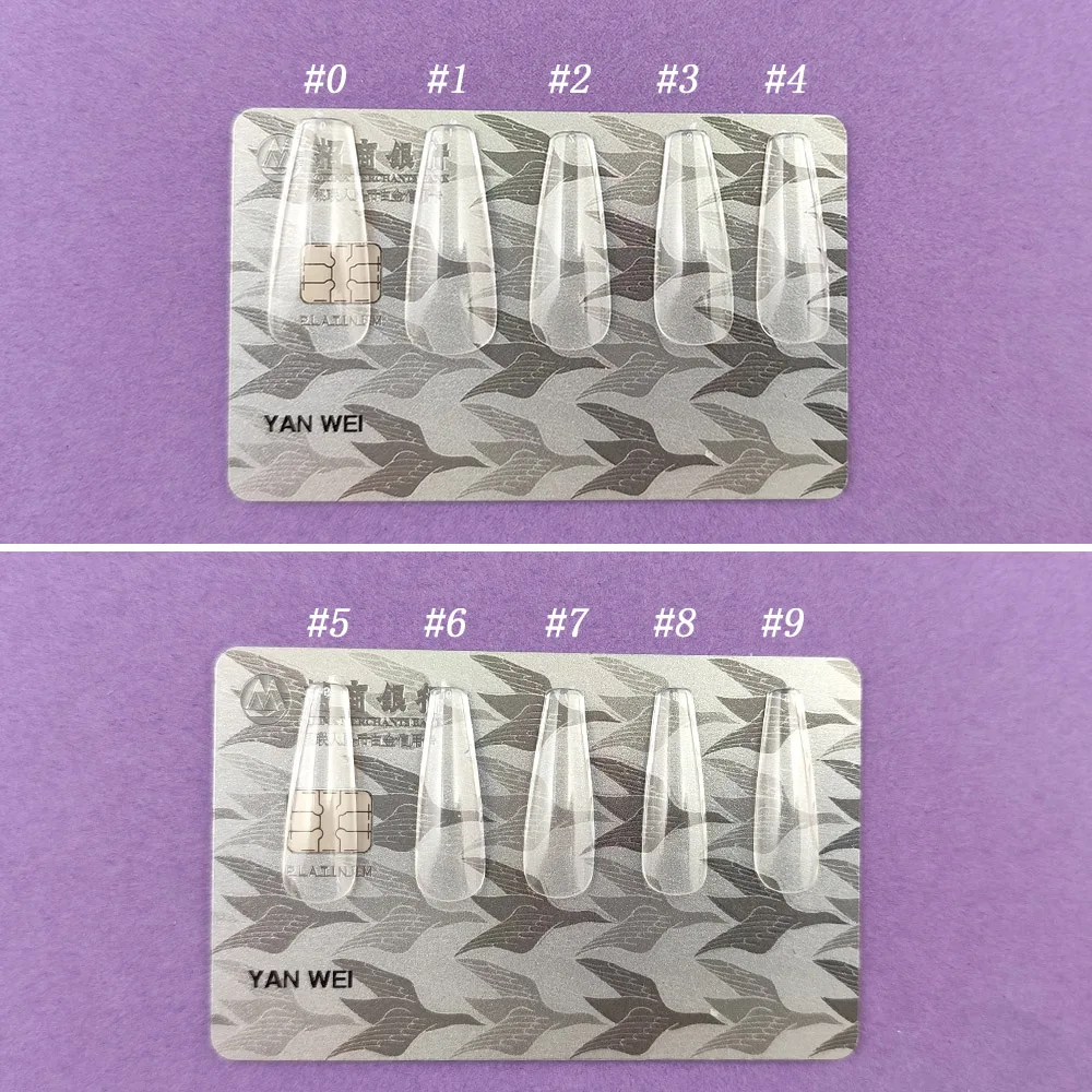 400 piezas con caja, ataúd largo, bailarina, Gel suave, puntas de uñas postizas, cubierta completa, uñas postizas sin rastro para manicura, extensión de uñas