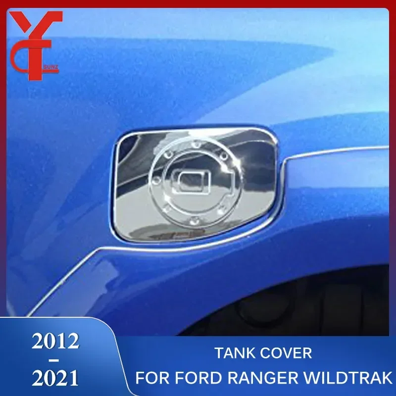 

Chrome Fuel Tank Cap Tank Cover For Ford Ranger wildtrak 2012 2013 2014 2015 2016 2017 2018 2019 2020 2021