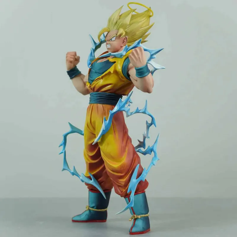 Dragon Ball Super Saiyan 2 Goku With Halo Power Up Effect Anime Figure Collectible Model Desktop Decoration Gift For Anime Fans view 3