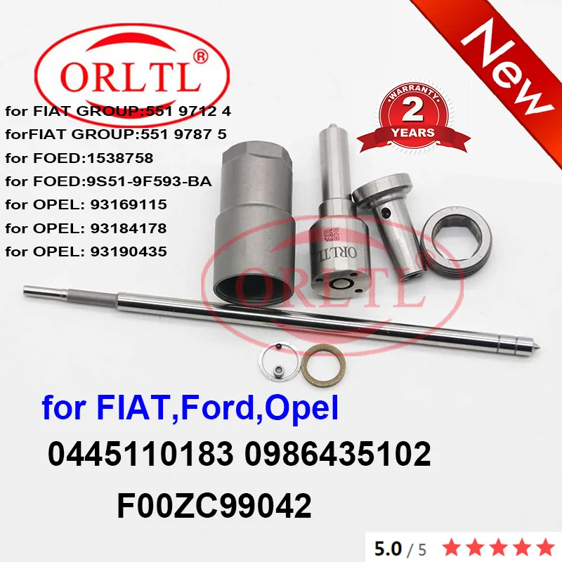 

For FIAT 0 445 110 183 0986435102 0445110183 Diesel Repair Kits Nozzle DLLA150P1437 Valve F00VC01334