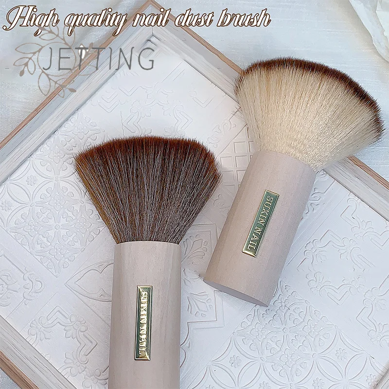 Spazzola per polvere rotonda calda per unghie Spazzole per polvere per unghie di grandi dimensioni Strumento per la pulizia della polvere per smalto gel UV acrilico Accessori per manicure