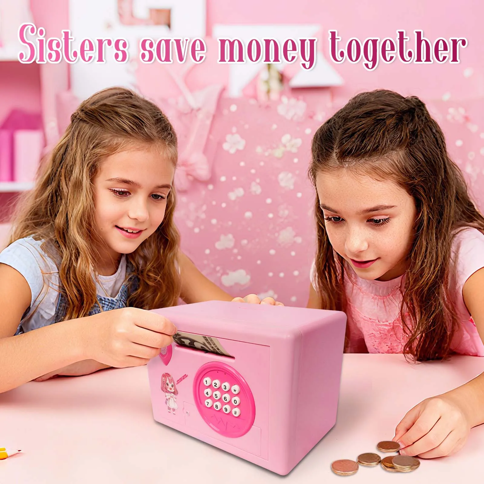 Safe Retro Electric Password Piggy Bank Creative Gift Male and Female Simulated Fingerprint Piggy Bank