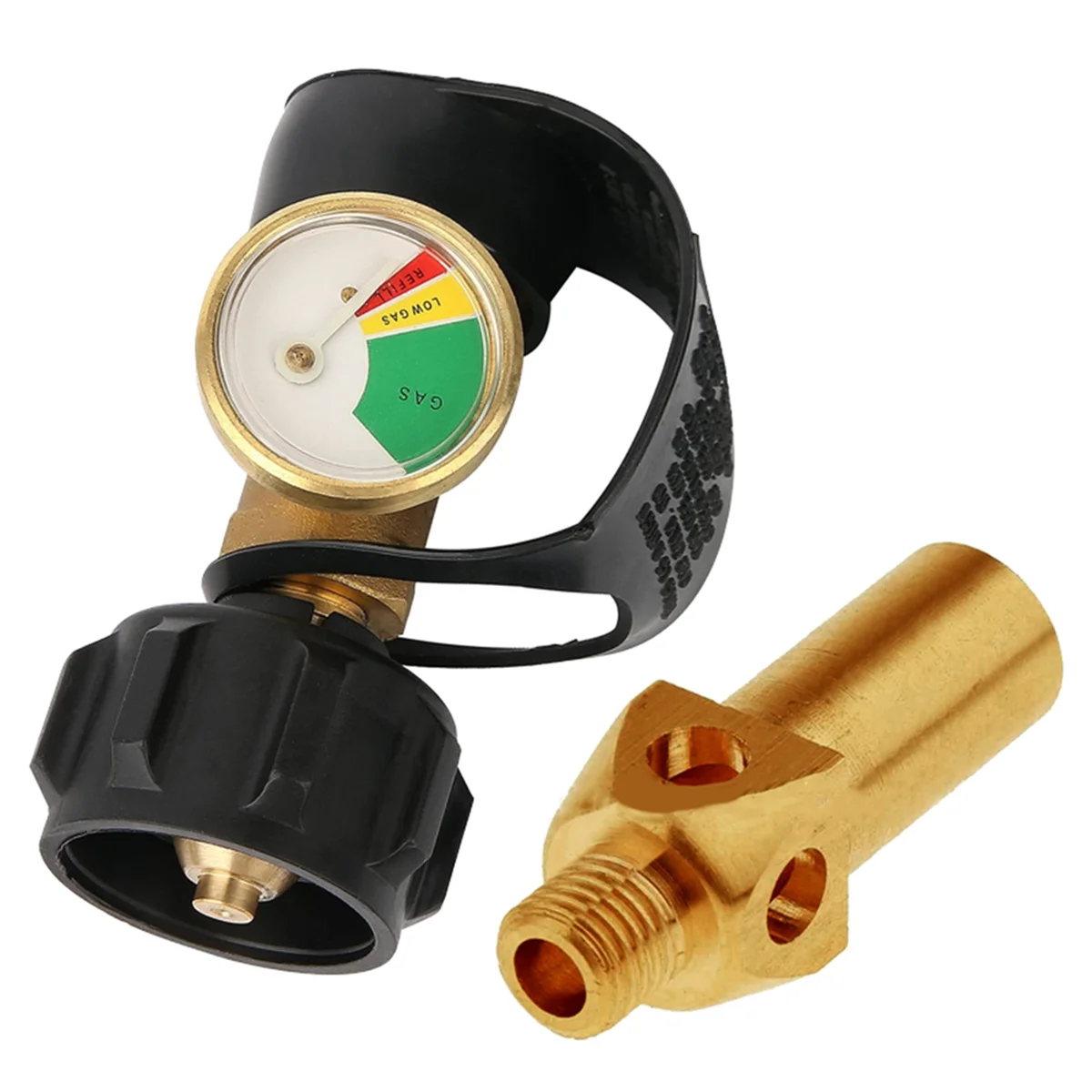 

Propane Tank Gauge Level Indicator, Leak Detector, Gas Pressure Meter for RV Camper,with Type 1 Connection Mining Nozzle