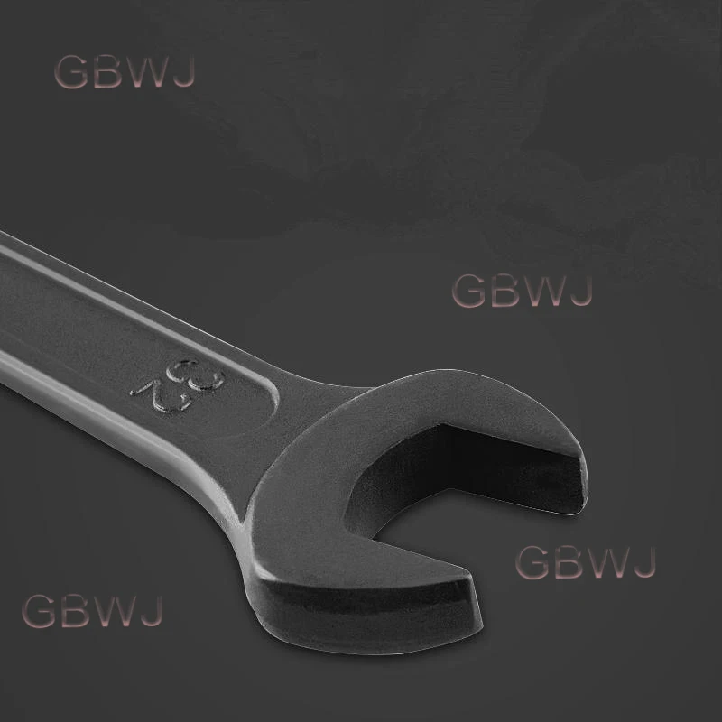 Carbon Steel Heavy Duty Single Open End Wrench Black Spanner 14mm 16mm 17mm 18mm 19mm 21mm 22mm 24mm 27mm 30mm 32mm 36mm