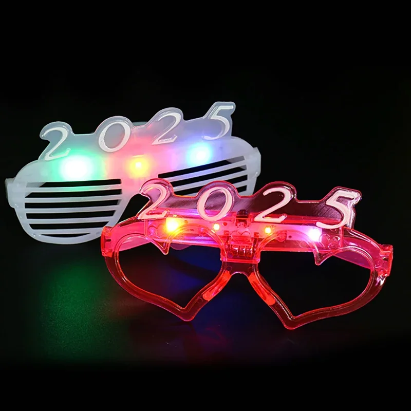 20/50/100PCS Occhiali da vista illuminati a LED 2025 per bambini e adulti Occhiali luminosi che si illuminano al buio, 6 colori al neon, bomboniere per matrimoni