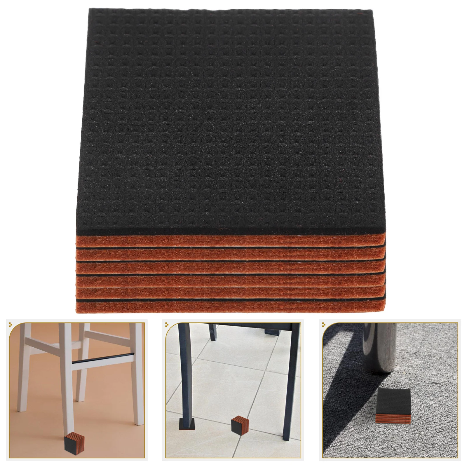 

16Pcs Felt Furniture Pads Self Adhesive Non Slip Chair Leg Protectors Floor Sliders for Hardwood Tile Laminate Floors