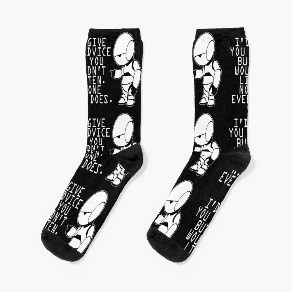 

Marvin Advice - The Hitchhiker's Guide to the Galaxy Socks Gift For Man