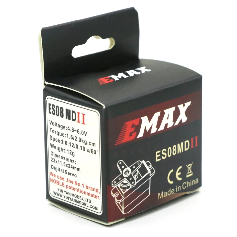 Emax ES08MD ES08MDII II ES08A SG90โลหะขึ้นเซอร์โวดิจิตอลสำหรับเกียร์ ES08MA MG90S trex 450