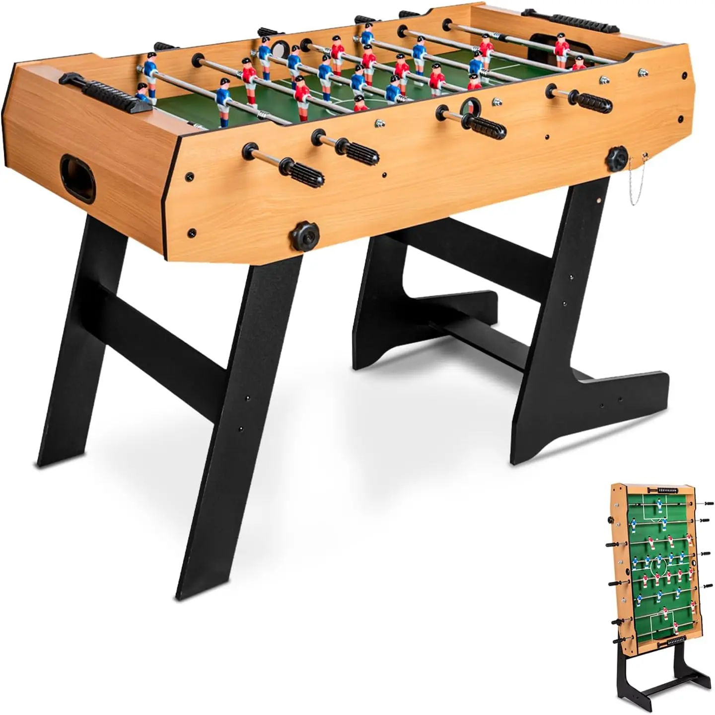

47.5" Foldable Foosball Table, Indoor Soccer Game for Kids & Adults, Easy Assembly
