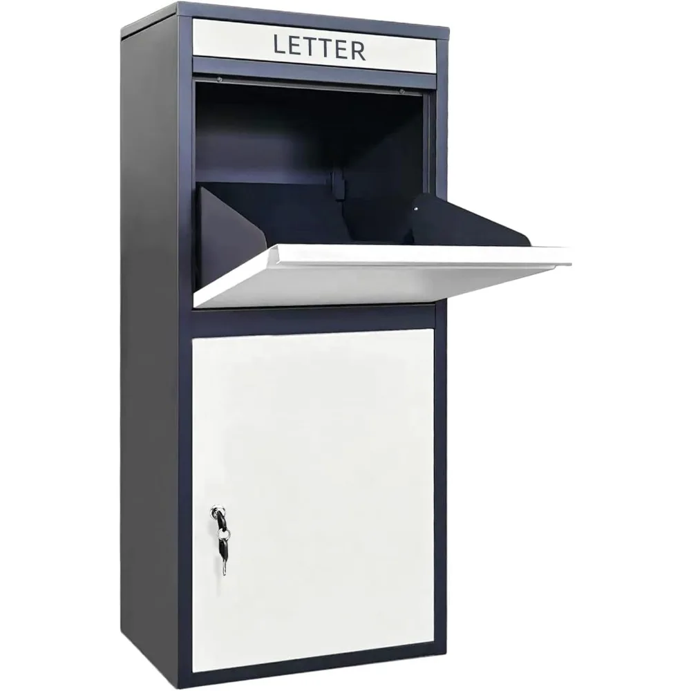 

Delivery Boxes for Outside, Extra Large Capacity Modern Mailbox, Outdoor Freestanding Porch Box for Packages, Parcel Drop Box