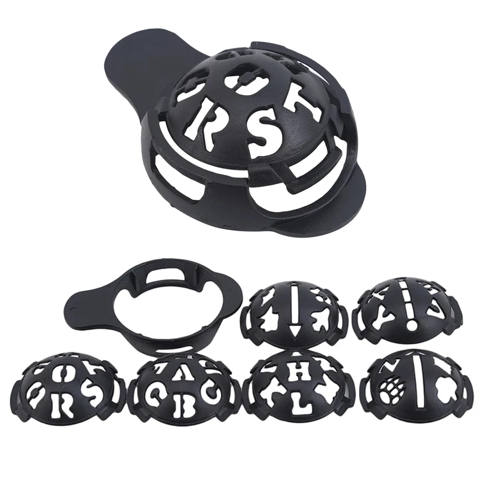 Alat Bantu Latihan Garis Bola Golf Alfabet Berongga Plastik Templat Gambar Set Alat Tanda Penyelarasan Penanda Garis Golf Scriber Golf