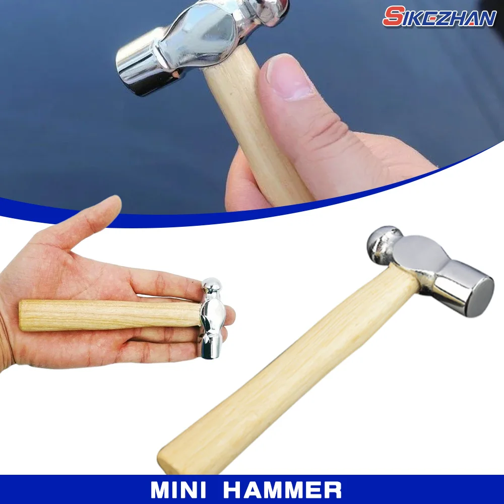 Mini Hammer Smashing Walnut Round Head Wooden Handle Hammer Car Escape Tool Hand Hammer Multi Function Mini Hammer
