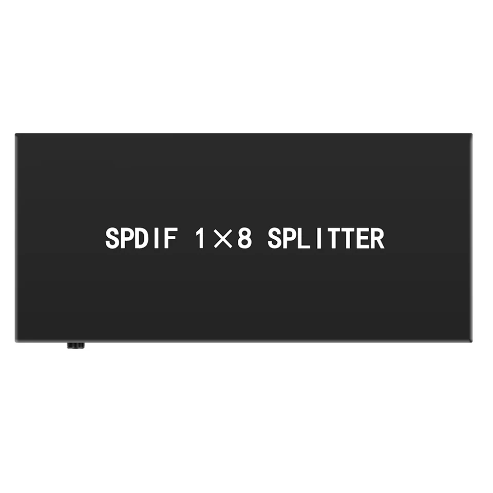 Optical Audio Splitter,1 in 8 Out Fiber Optic Digital Toslink S/PDIF Splitter for Home Theater,Speakers,PlayStation,TVs,DVD Play