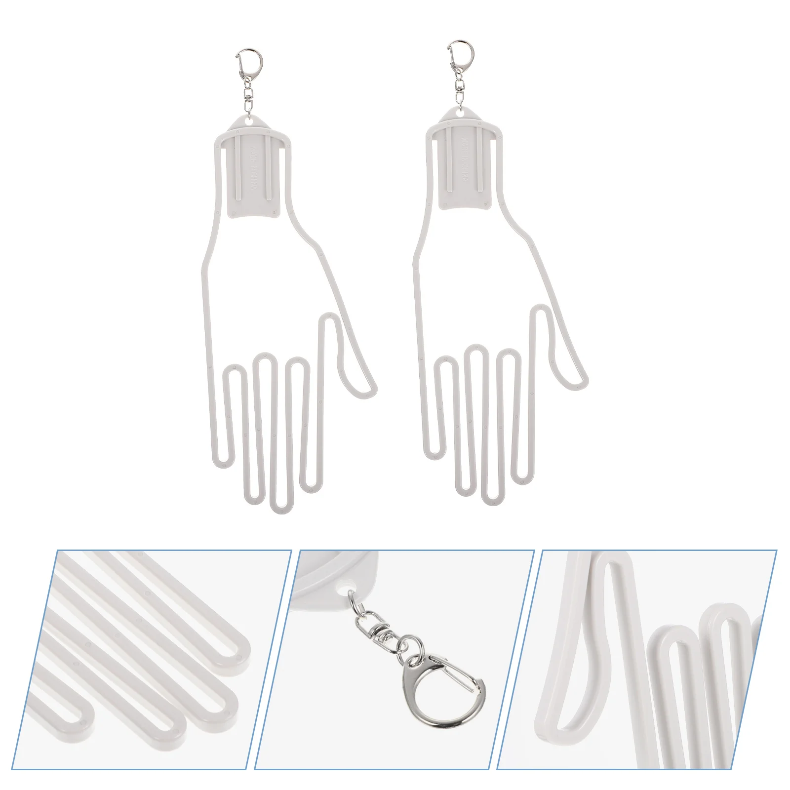 

2 Pcs Sticks Golf Glove Holder Goalkeeper Gloves Stretcher Accessories Golfer Abs