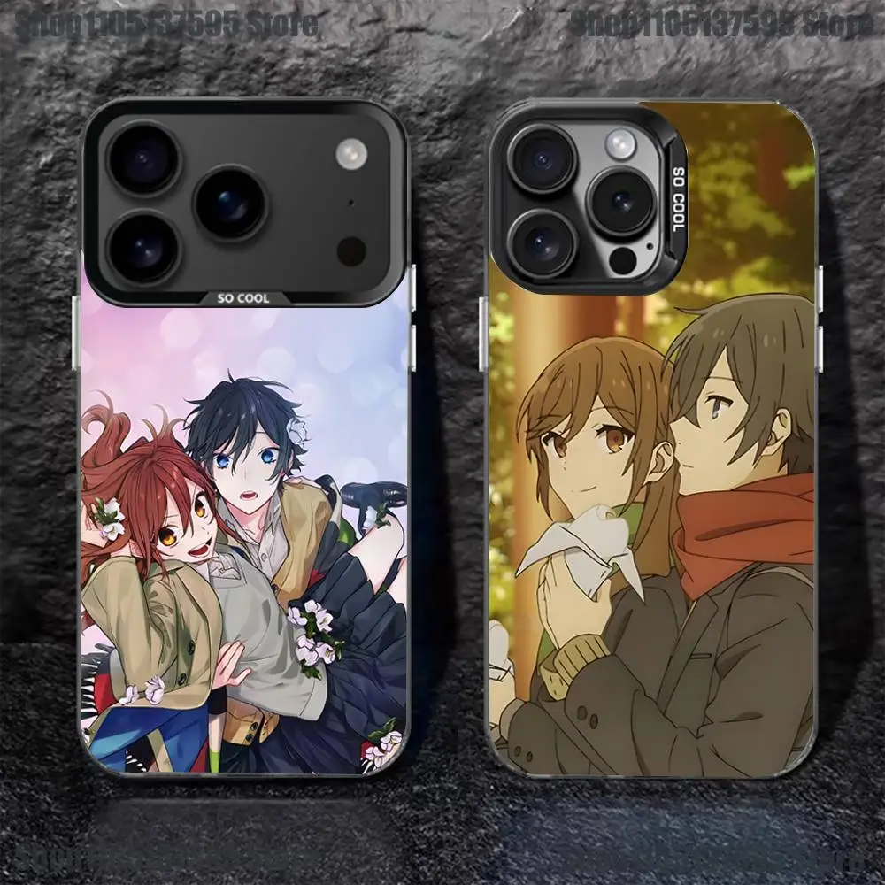 

Anime Horimiya Phone Case For iPhone 17,16,15,14,13,12,11,Pro,XS,Max,Plus,Mini,SE4,E Black Matte Shockproof Cover