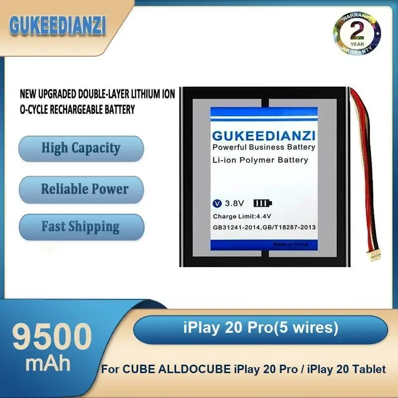

iPlay 20 Pro (5 проводов) Аккумулятор для планшета большой емкости 9500 мАч для планшета CUBE ALLDOCUBE iPlay 20 Pro/iPlay 20