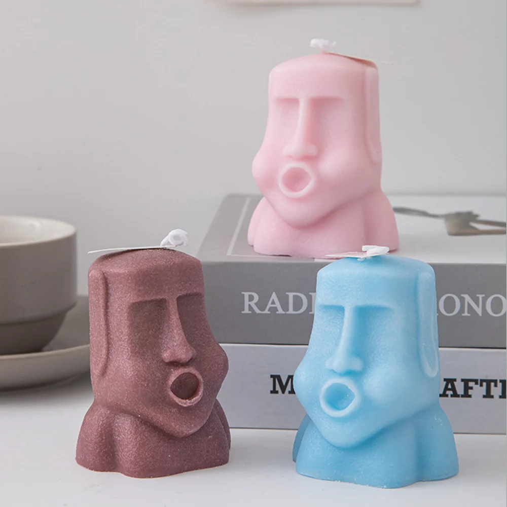 Home Fragrance Scented Candle - 1Pc Stone Man Scented Candle, 7