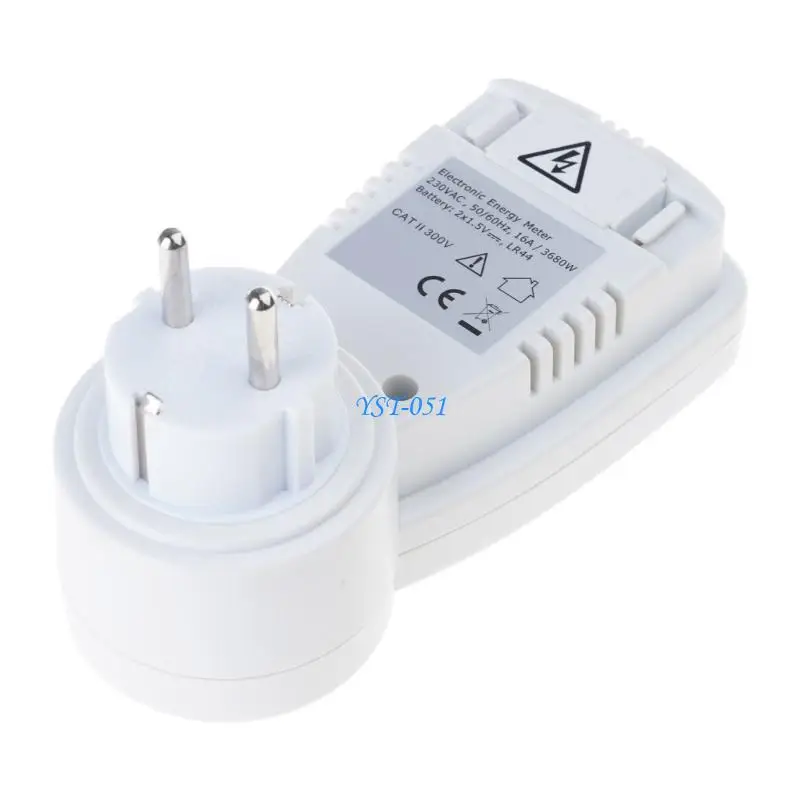 

E15A Digital LCD Power Meter Wattmeter Socket Wattage Kwh Energy Measuring Outlet