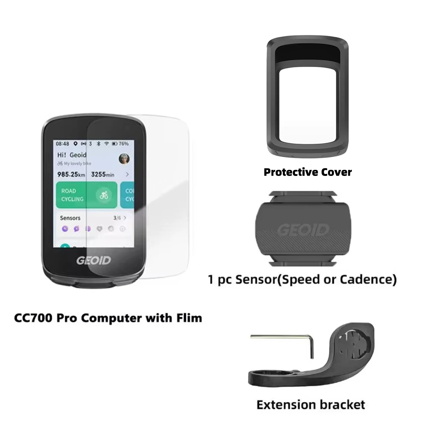 GEOID CC700 Pro Bicycle Computer 2.8-Inch Touchscreen Bike GPS