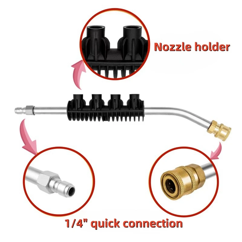 Imagem -04 - Pressão Car Wash Gun Extensão Rod Kit de Limpeza Gun Spray Quick Connect Apto para Karcher Bort Nilfisk Lavor Huter Alta