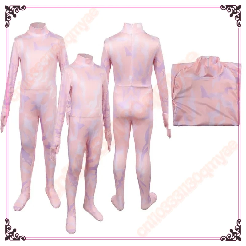 

Kids Zoey Cosplay Costume Pink Jumpsuit Kpop Demon Fantasia Cartoon Girls Halloween Carnival Party Outfit New 2025