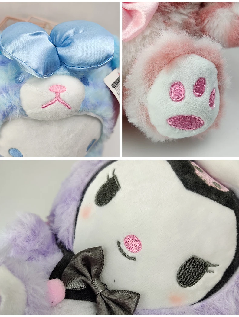 20CM Sanriod Toys Kawaii Tiger Transformation Kuromi Mymelody Cinnamorol Colorful Plush Toy Pillow Xmas Gift