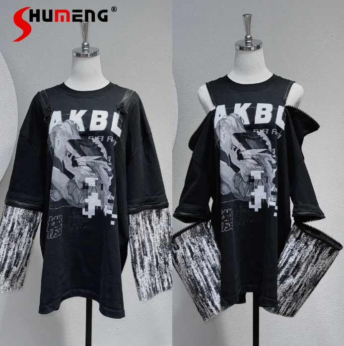 

Original Design Cool Fashion Punk T-Shirt Spring Summer New 2025 Student Streetwear Women's Y2K Cartoon Print Shoes T-Shirts