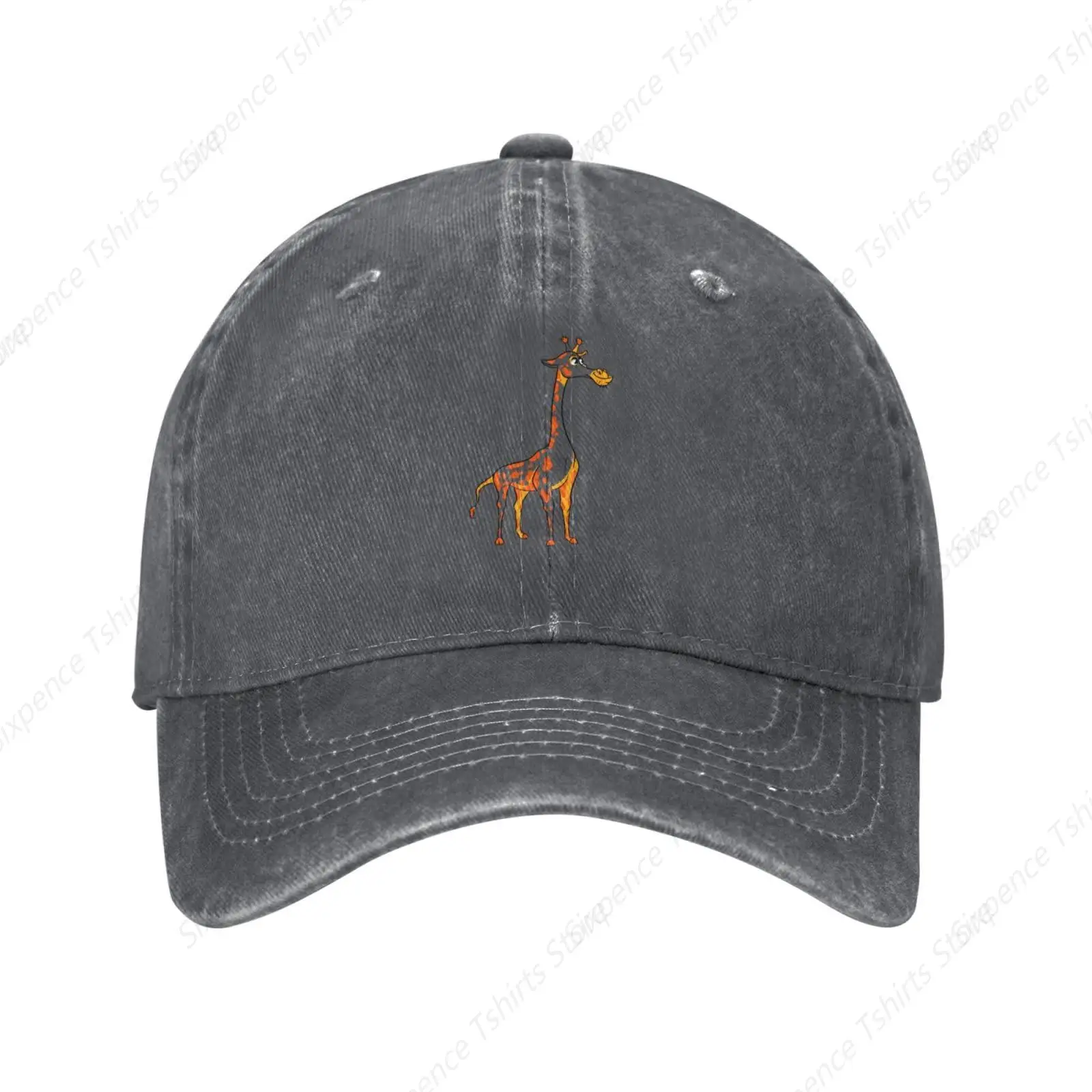 Funny Linear Giraffe Baseball Cap for Men Women Vintage Trucker Hat Golf Hats Dad Hat Natural