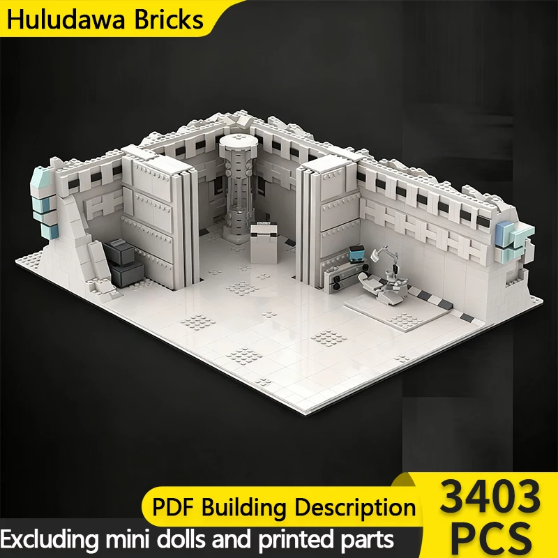 

Модель звездных фильмов MOC, строительные кирпичи, космическая военная больничная база, модульная технология, детские праздничные подарки, сборка игрушек, костюм