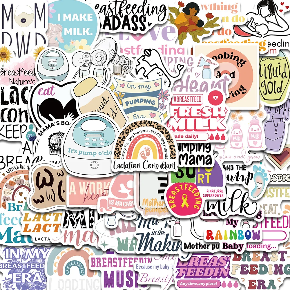 50PCS Breastfeeding Pregnancy Sticker Notebook Sacred Mother