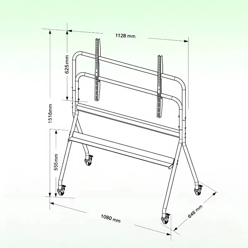 32-85 inches Stylish Floor TV Stand with Universal Bracket and Rolling Casters for Kitchen and Dining Area Watching While Cookin