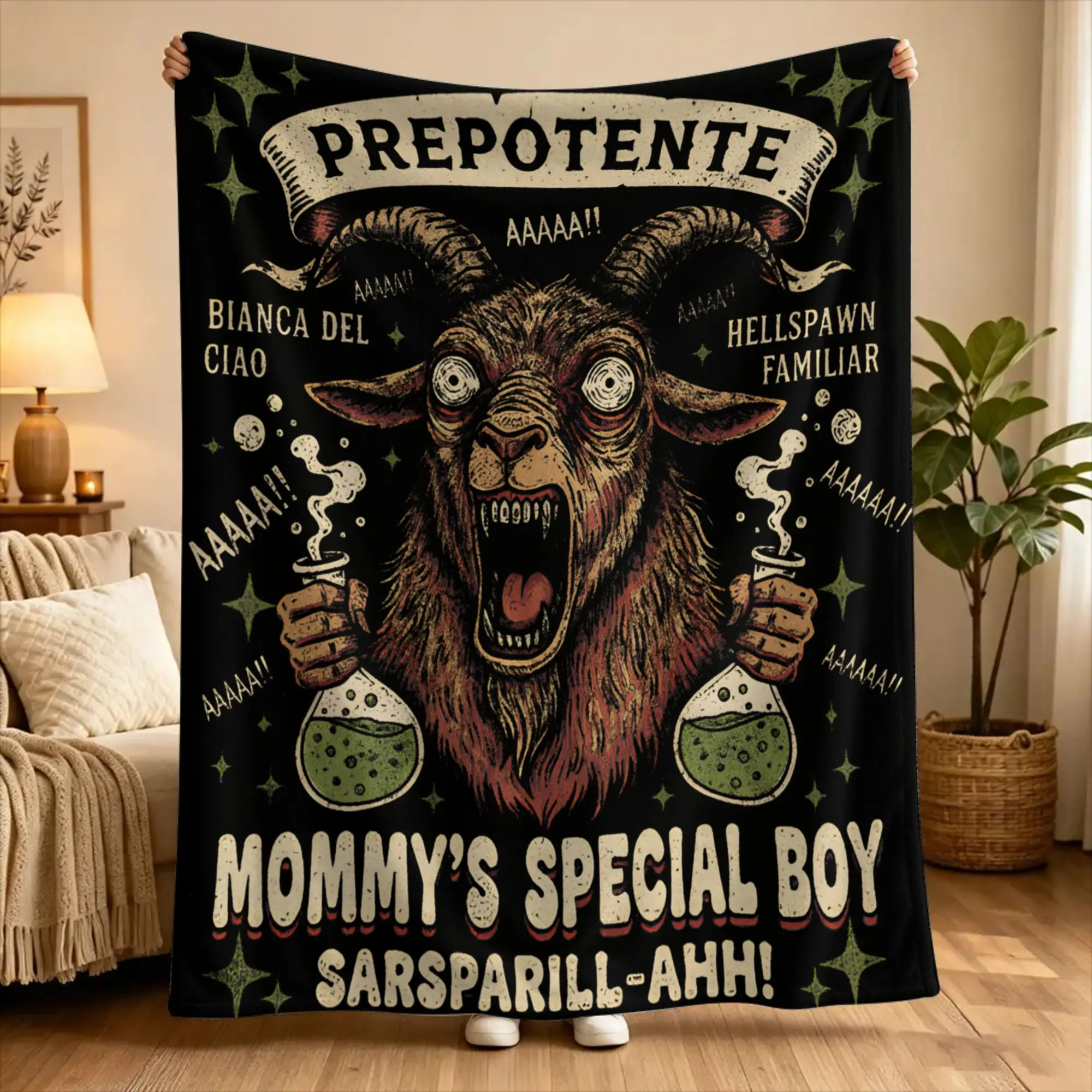 Prepotente Mommy's Special Boy Dungeon Crawler Carl Blanket  Soft Warm For Outdoor Travel Office Flannel Bedspread Bed Cover