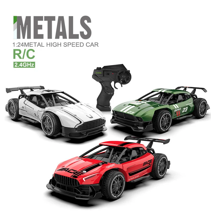 1/24 Alloy Material 2.4G Remote Control Sports Car Various Styles of Radio Control Drift Cars Gifts for Boys Stunt Drift Car Toy