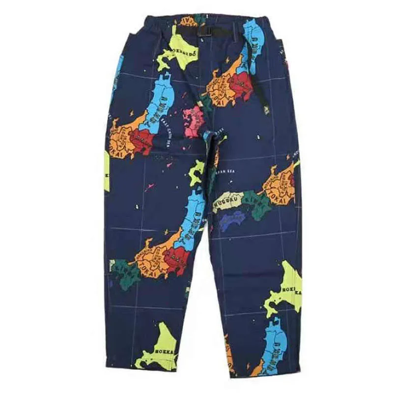 GO SLOW CARAVAN Japanese Trendy Brand Printed Wide Matsuyama Functional Belt Pants