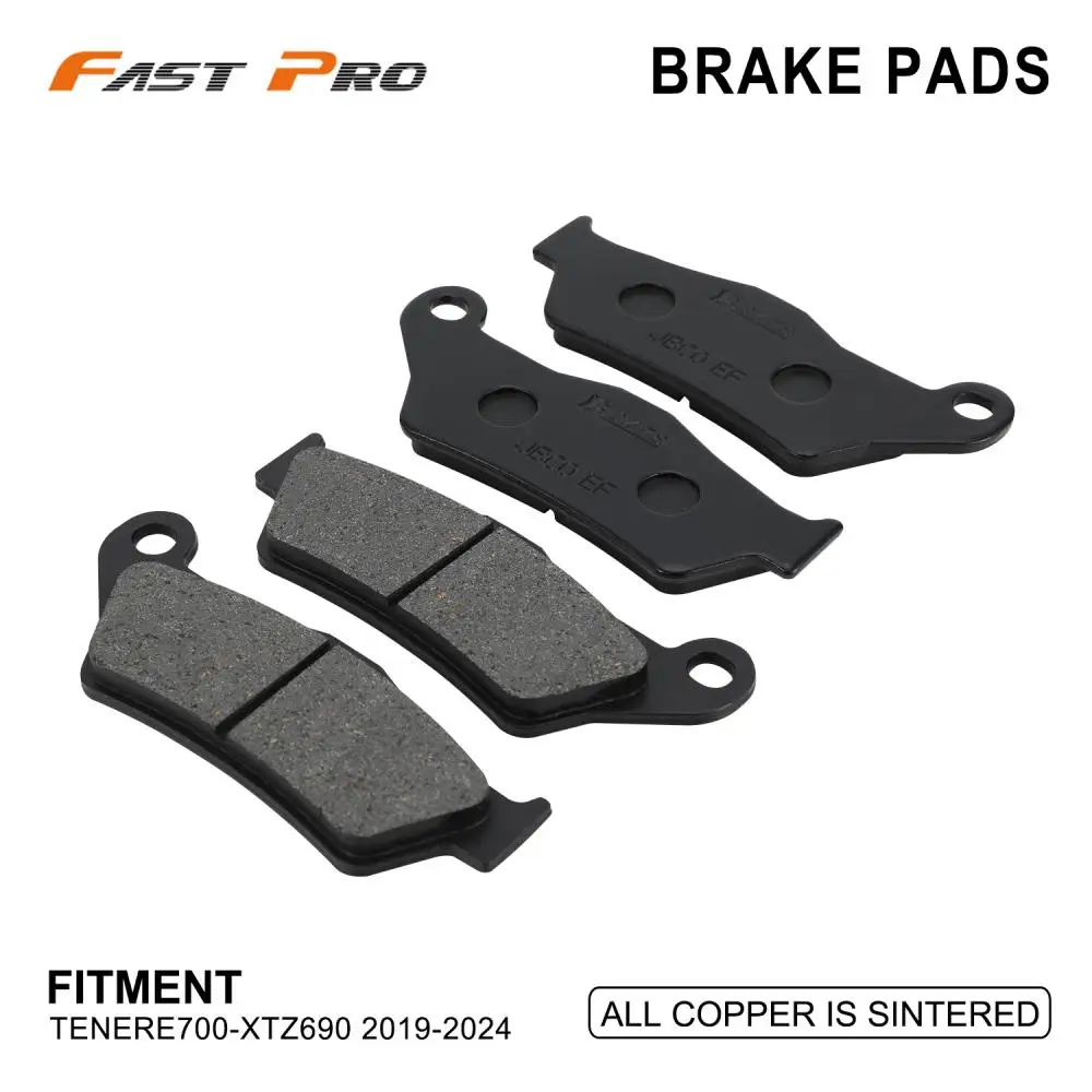 Motorcycle Accessories Brake Pads Brake Disks Sets 2pcs/4pcs For YAMAHA TENERE700-XTZ690 2019-2024 Dirt Pit Bike Copper