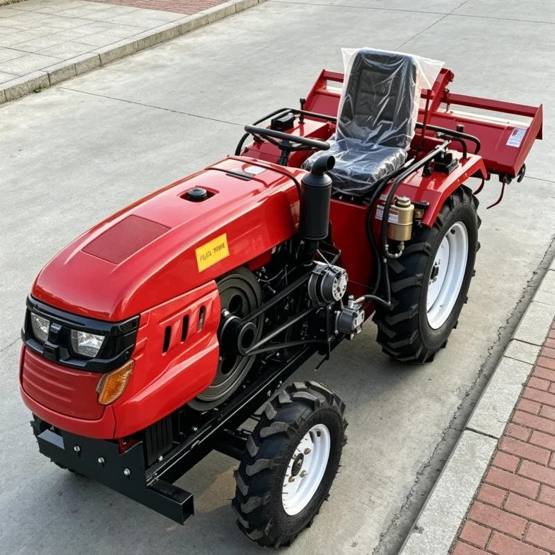 

Customized All-scenario 4WD Cultivator, Hot-selling Four-wheel Rotary Tiller, Low Fuel Consumption Design, Ride-on Mini Tiller