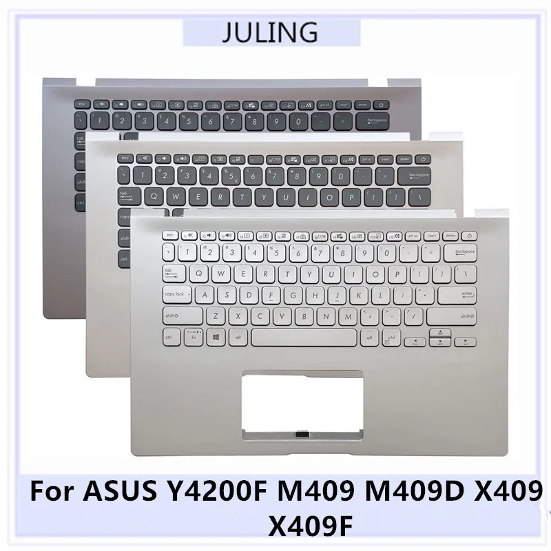 

Silver For ASUS M409 M409D X409 X409F Y4200F Laptop Palmrest Keyboard Bezel with US Languge Keyboard