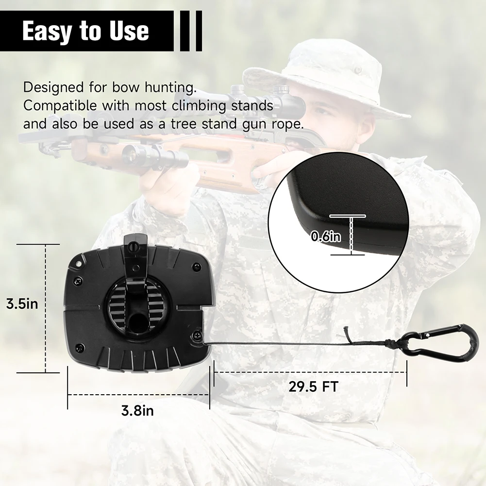 32FT Treestand รอกเกียร์ Telescopic Bow Gear Retractable Bow สําหรับล่าสัตว์จอยสติ๊ก Telescopic Tensioner