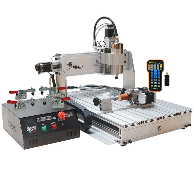 

"3/4 Axis CNC Router 6040Z Engraving Machine with 800W Water Cooling Spindle & Ball Screw USB & Core Components Motor"
