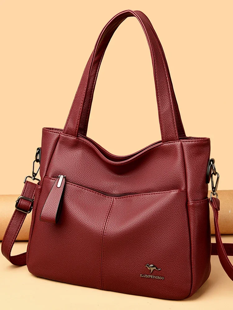 Wysokiej jakości damskie miękkie skórzane torby na ramię projektant luksusowe torebki torby na ramię dla kobiet nowe kobiece torby listonoszki typu crossbody — zdjęcie 2