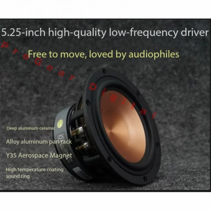 

New 5.25" Hi-Fi Mid-Bass Speaker Driver Aluminum Ceramic Cone Black Diamond Gold Diamond Cast Aluminum Basket For Ruifan Q Brand