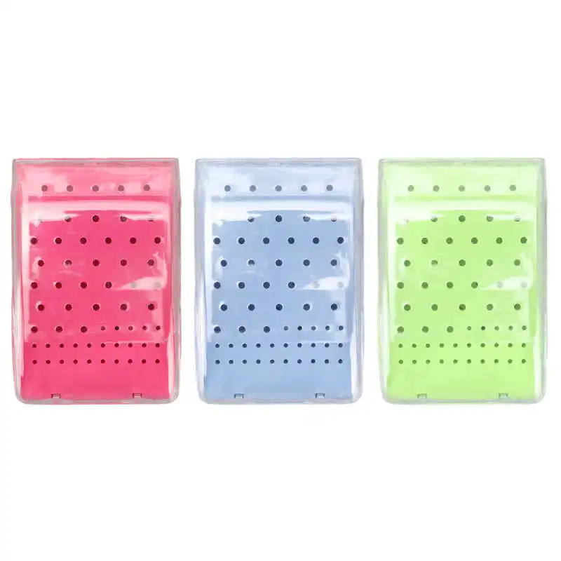 

Dental Bur Autoclavable Case Organizer Rectangle 60 Hole Bur Cleaning Holder Box for professional dental clinics and hospital