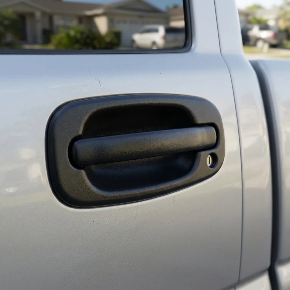 Black Textured Finish Exterior Door Handle Textured Black Handle High-strength ABS Plastic UV-resistant Coating