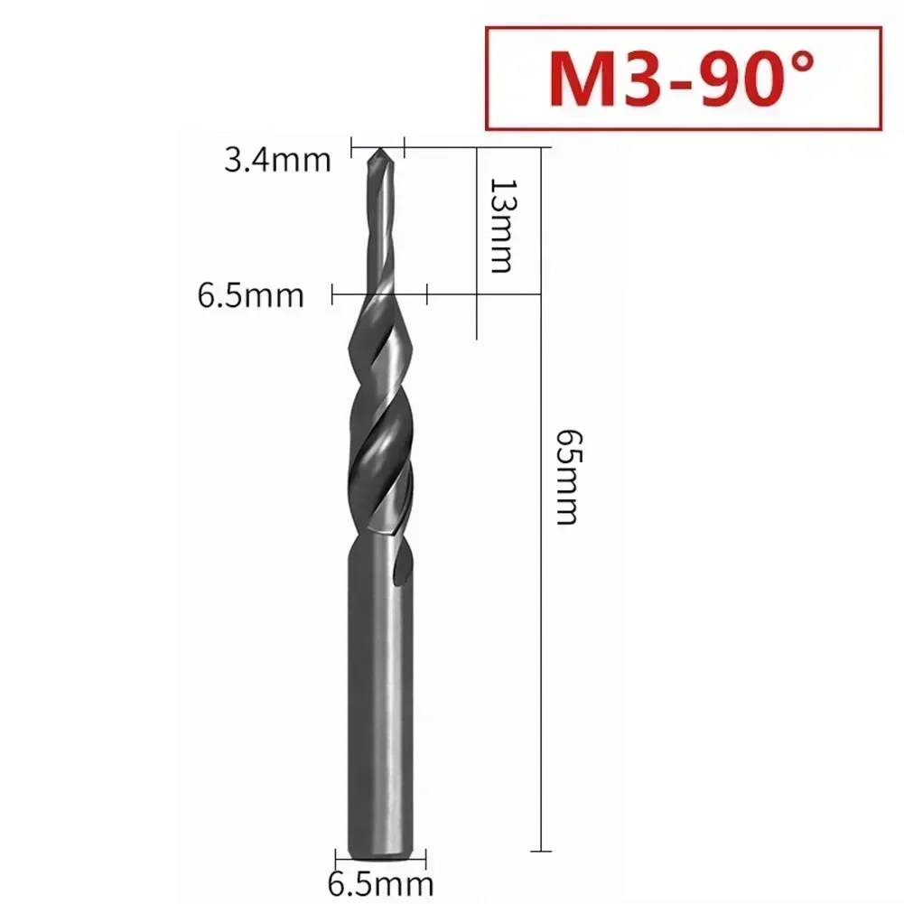 Spiraalstep Boor M3/M4/M 5M/M6/M8/M10/90/180 Graden Hss Spiraalvormige Stepboor Voor Het Afschuinen Van Metaalboringen