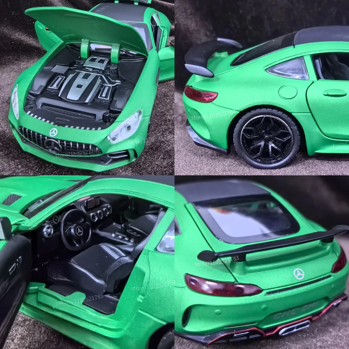 Limitowany model samochodu Mercedes AMG w skali 1:24, luksusowy pojazd, miniaturowa replika, figurka, zabawka, prezent świąteczny dla dziecka.