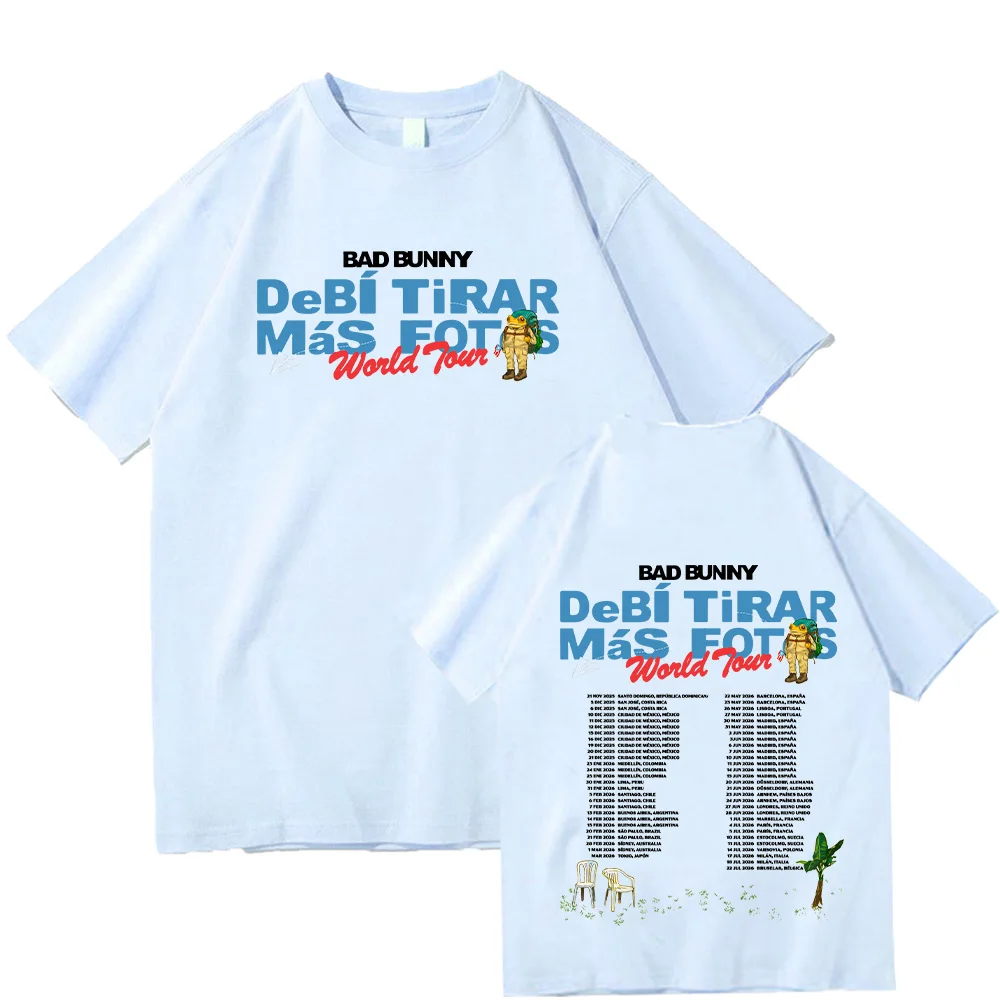 

Rapper Bad Bunny DTMF Tour 2025 2026 T Shirts Men Women Oversized Hip Hop Hipster Tee Pattern Summer Cotton Short Sleeve Clothes