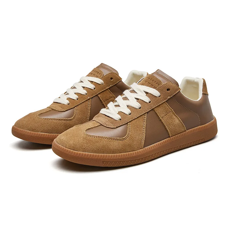 Herren Retro Wildleder Freizeitschuhe Schnürschuhe Flache Skateschuhe Bequeme Rutschfeste Sportschuhe für Männer – Detail 5