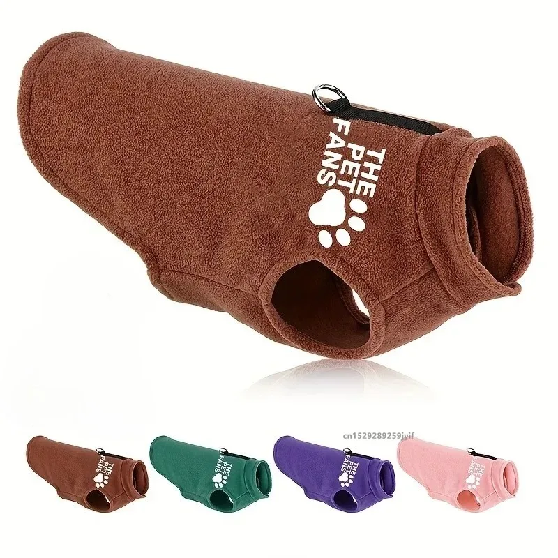 Hunde-Winterfleece-Mantel für Kleine und Mittlere Hunde - Warme Haustierjacke mit D-Ring | Stylischer Welpen- und Katzenmantel für kaltes Wetter