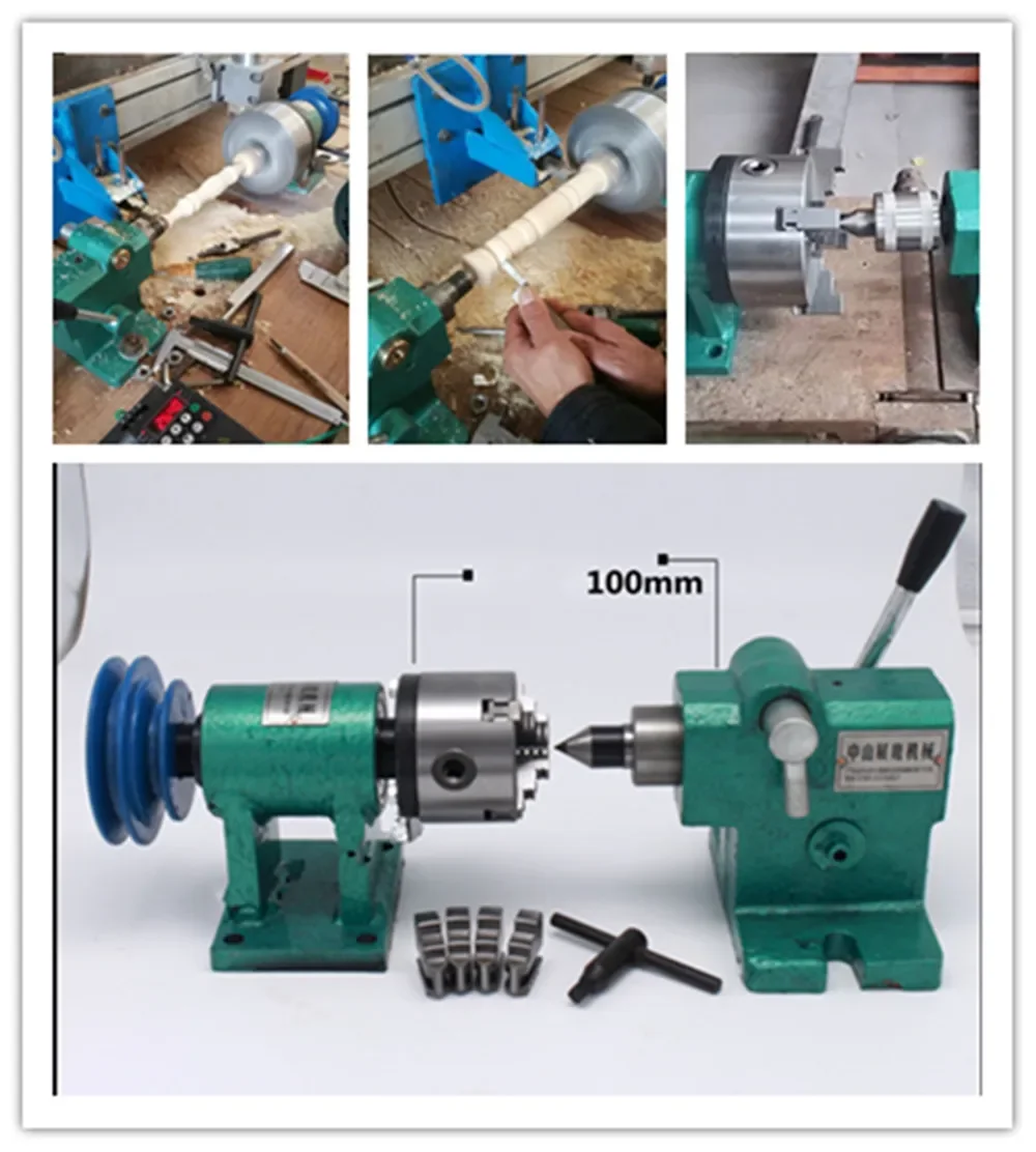 80/125/160 Lathe spindle assembly with flange connection plate transition plate 80/125/160/200 spindle three-jaw four-jaw chuck